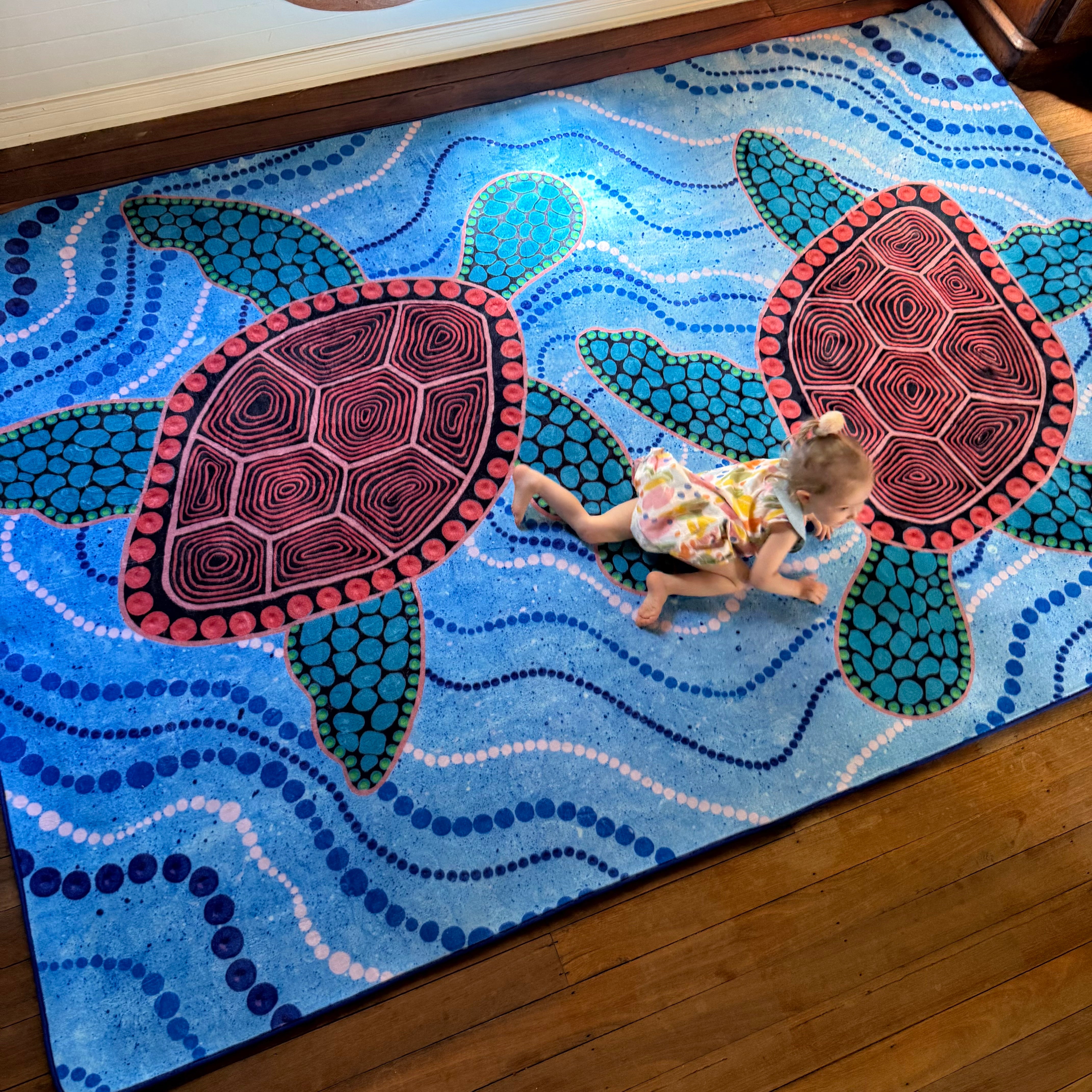 Turtles Dreaming Indigenous Rug